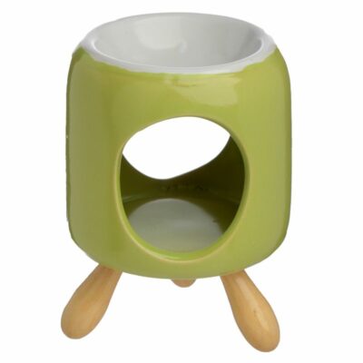 Brûleur sur pieds cylindre coloré vert